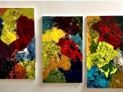 varied sizes, acrylic on canvas