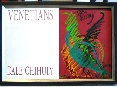 Dale Chihuly painted + signed book